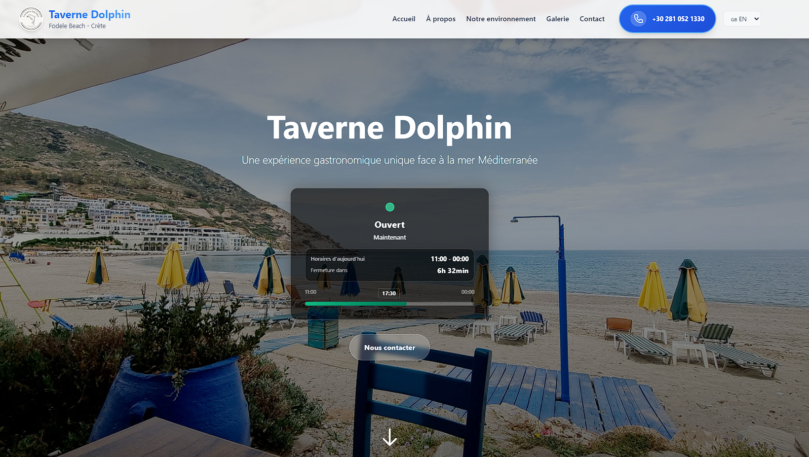 Website development for a restaurant