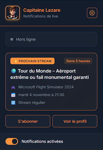 Lazare Live Notifier Extension